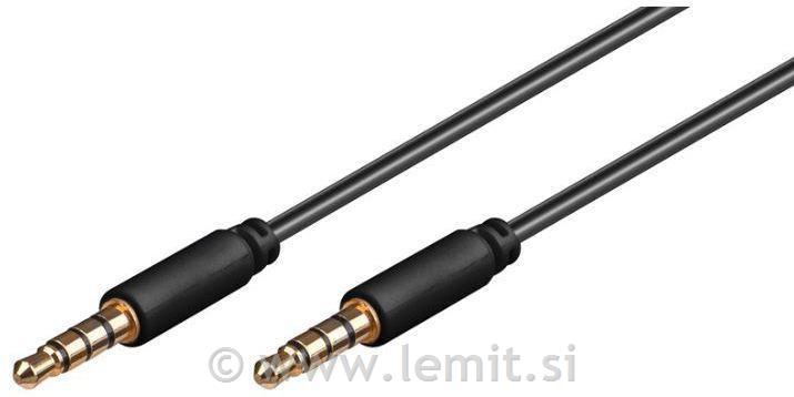 MicroConnet Kabel minijack 1,5m 3.5mm