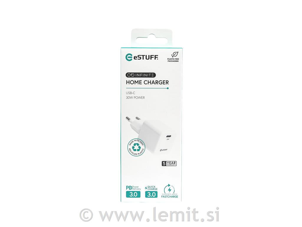 eSTUFF INFINITE polnilnik USB-C 30W GaN