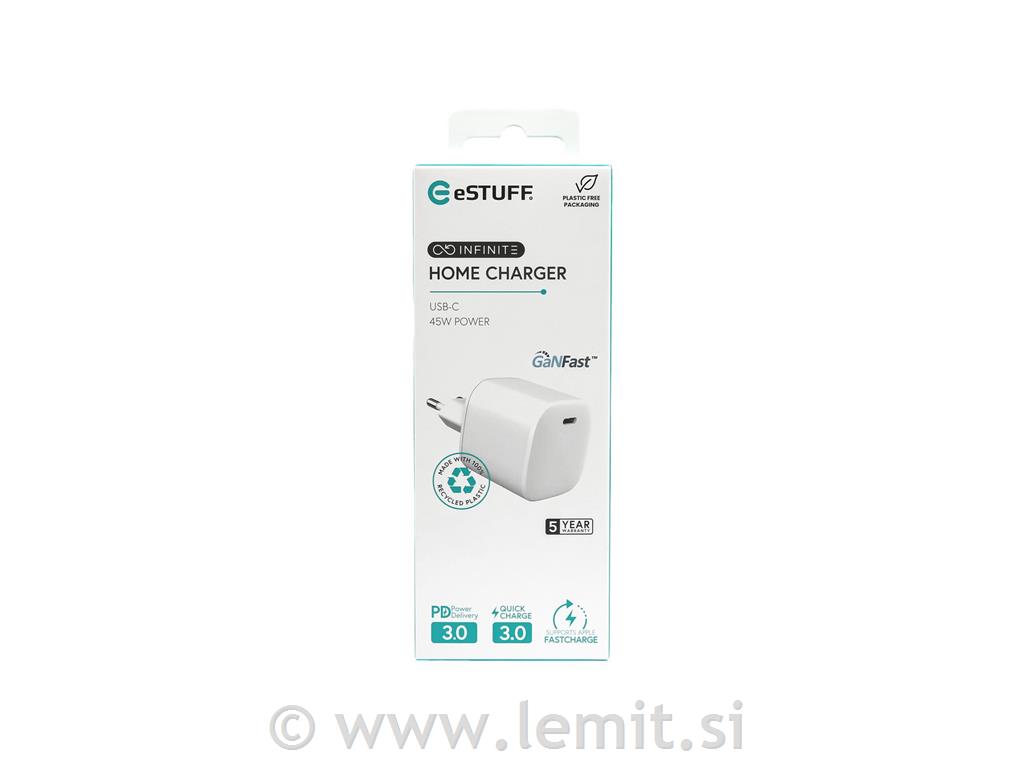 eSTUFF INFINITE polnilnik USB-C 45W GaN