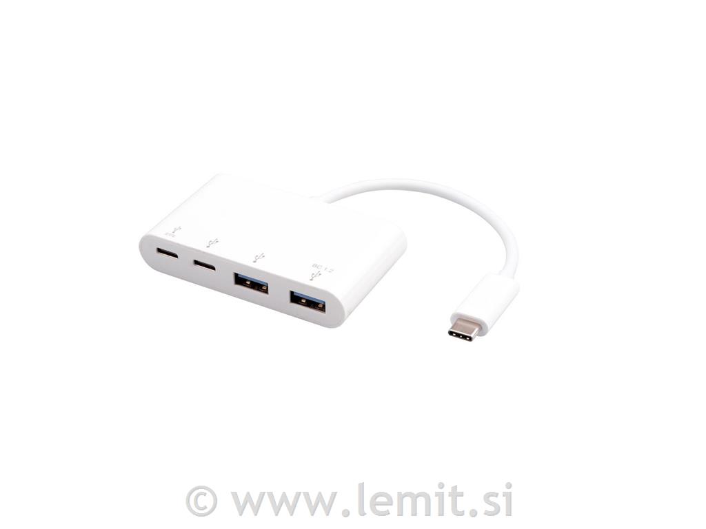 eSTUFF USB-C hub razdelilnik 2x USB-C