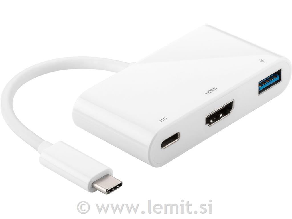 MicroConnet USB-C hub razdelilnik