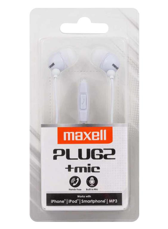 Slušalke PLUGZ MIC bele