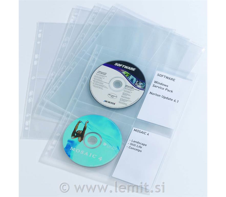 Vložne mape za CD album A4, 10 kos