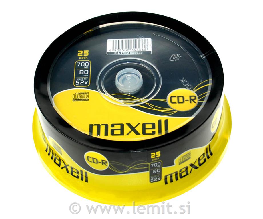 CD-R 700MB 52X 25 na osi