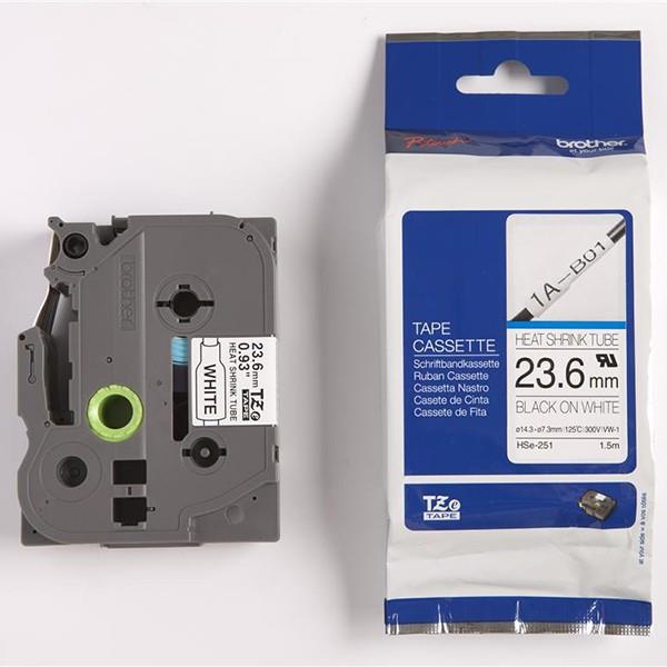 HSE251 Bel/črn trak 23,6mm termo skrčlji
