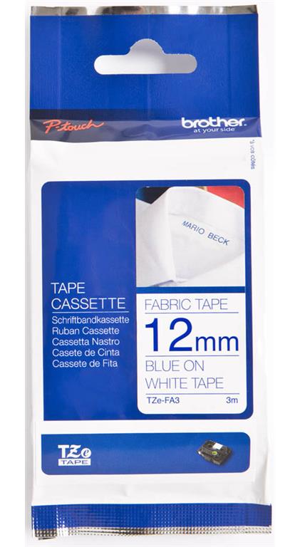 Brother TZe-FA3 Tekstil, bel/moder 12mm