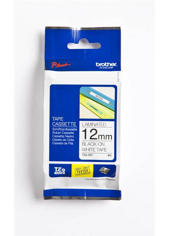 Brother TZe-FA4B tekstil, bel/moder 18mm