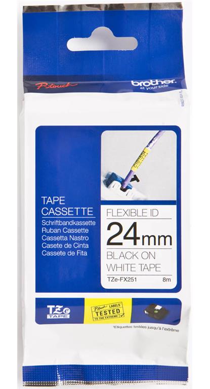 TZEFX251 Flexi bel/črn 24mm, za PT