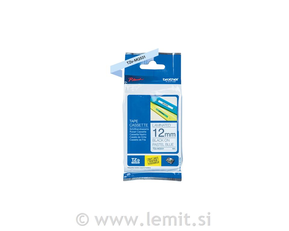 TZE-MQ531 pastelno moder/črn 12mm