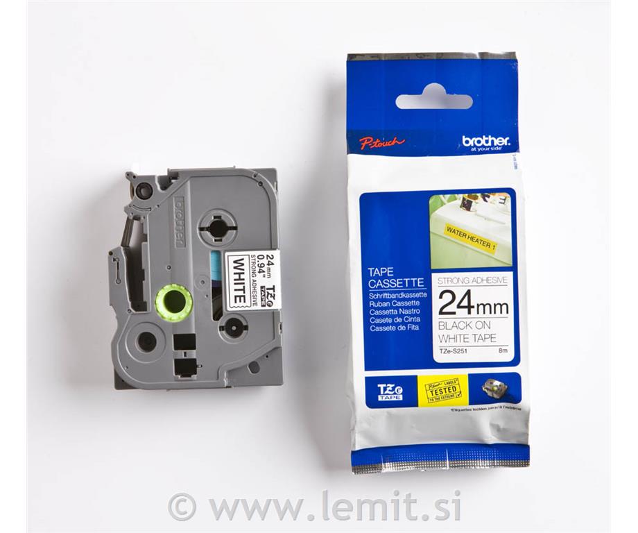 TZES251 Bel/črn 24mm, trak za PT