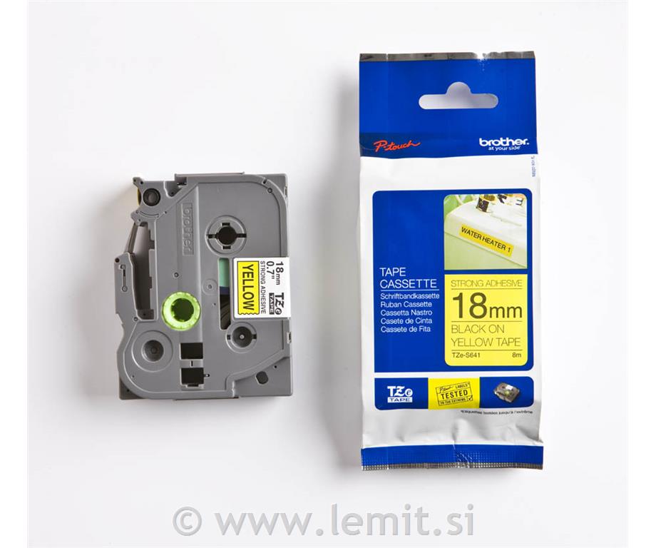 TZES641 Rumen/črn 18mm, trak za PT