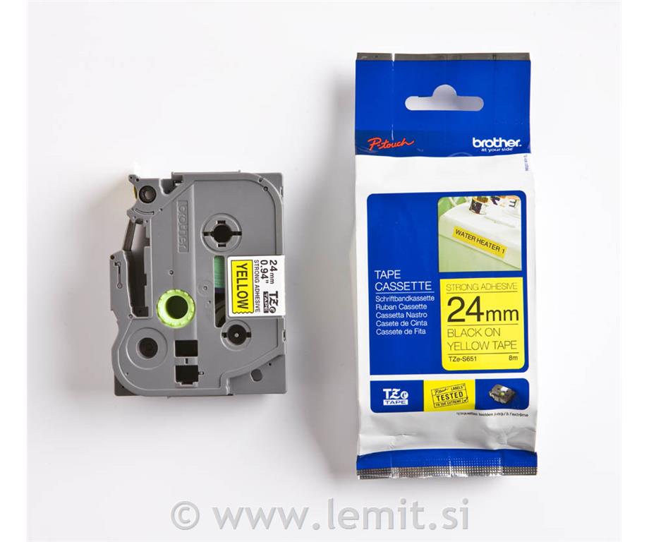 TZES651 Rumen/črn 24mm, trak za PT