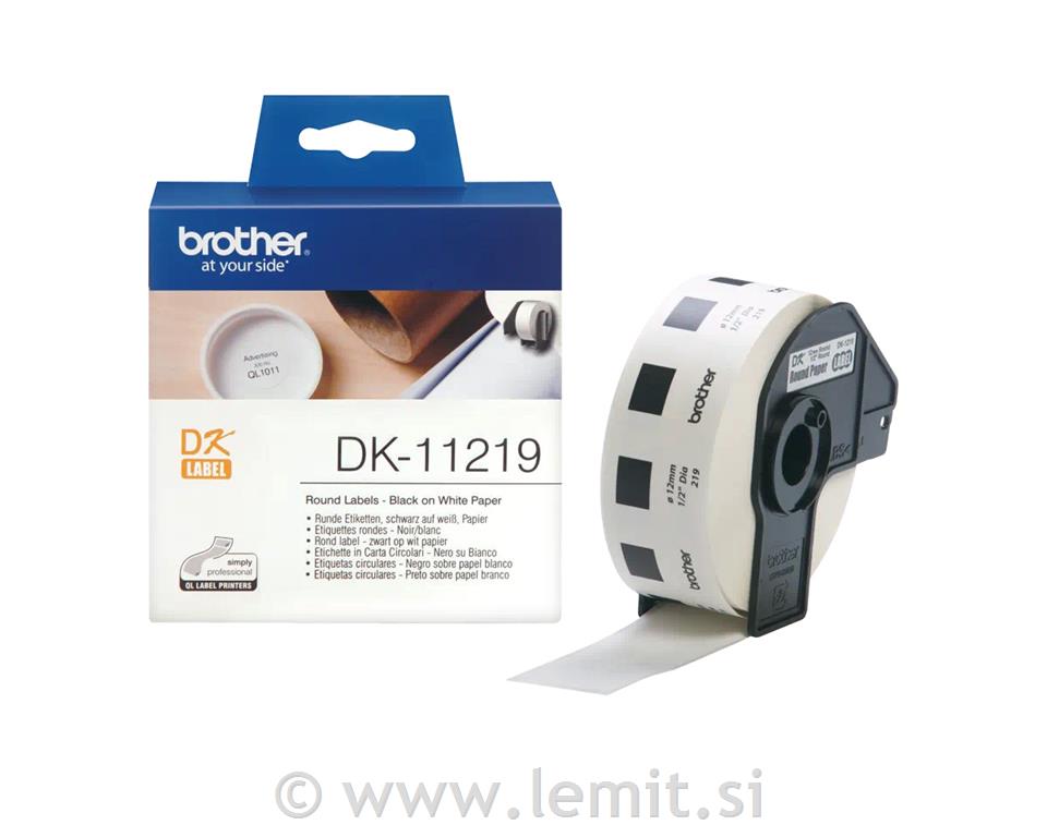Brother Termo nalepka DK11219 okrogla
