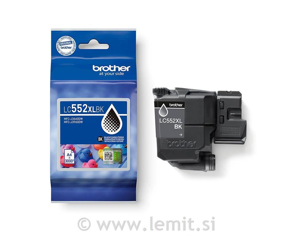 Brother Kartuša LC552XL BK, črna