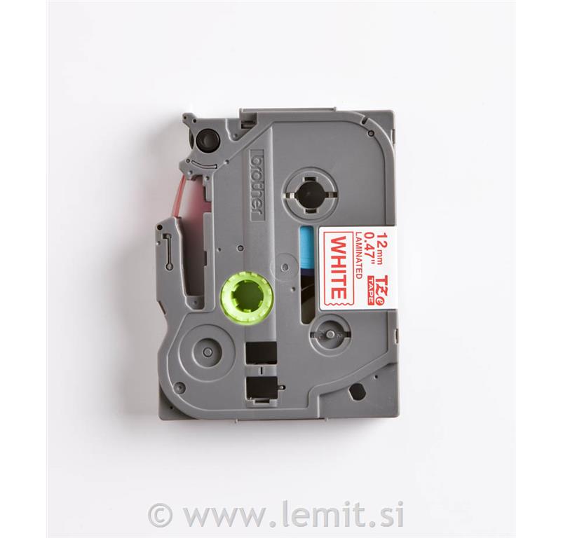 TZE232 Bel/rdeč 12mm, trak za PT
