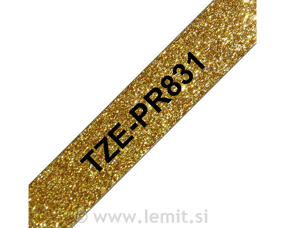 Brother TZE-PR831 Premium zlat/črn 12mm