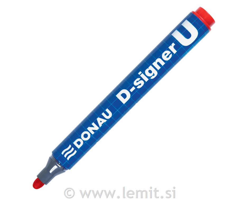 Marker perm. D-Signer U, 10kos, rdeč