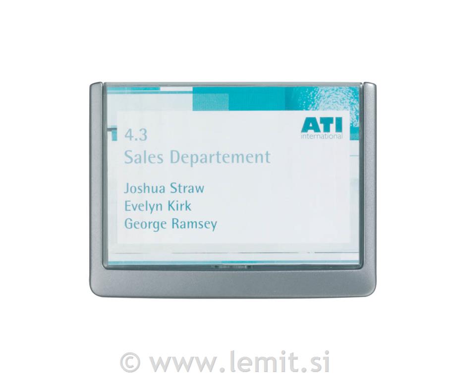 Info ploščica Click 149x105,5mm siva