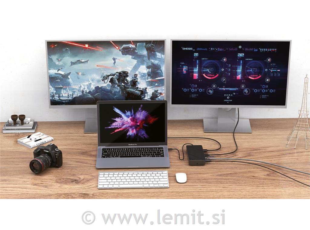 Trojna 4K USB-C hibr. docking postaja