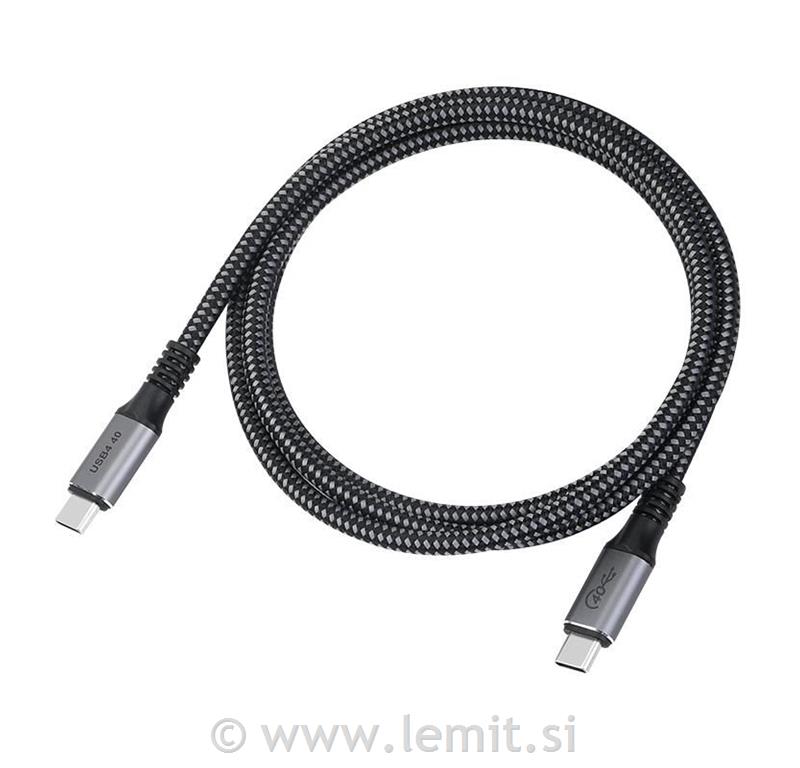 eSTUFF Kabel USB C-C USB4 Gen3x2, 1,2m