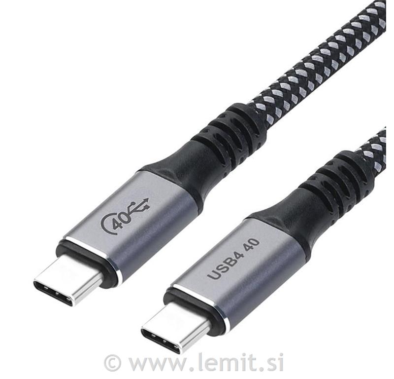 eSTUFF Kabel USB C-C USB4 Gen3x2, 1,2m