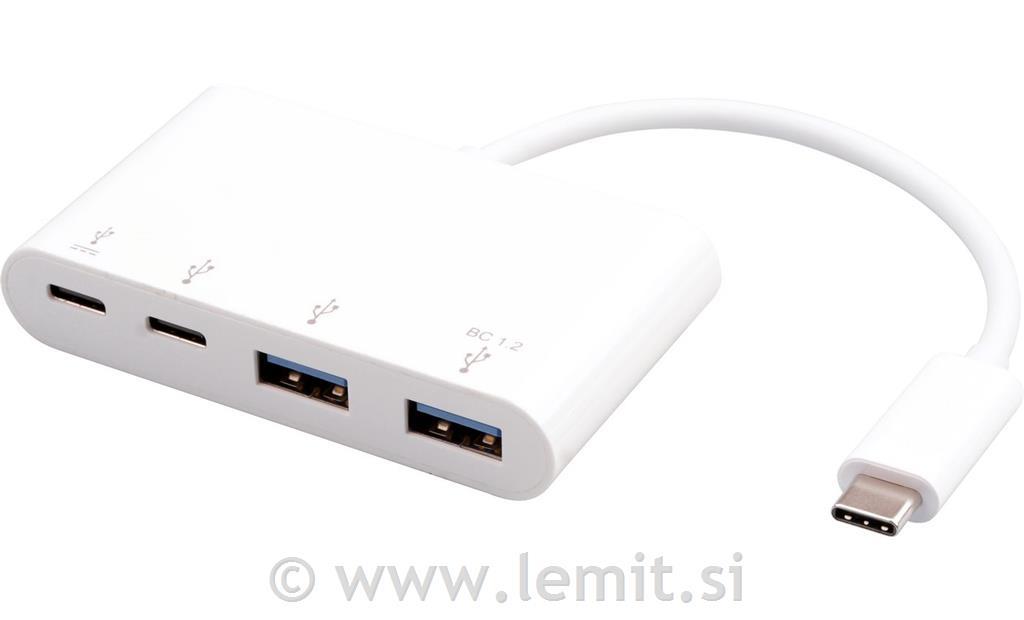 eSTUFF USB-C hub razdelilnik 2x USB-C