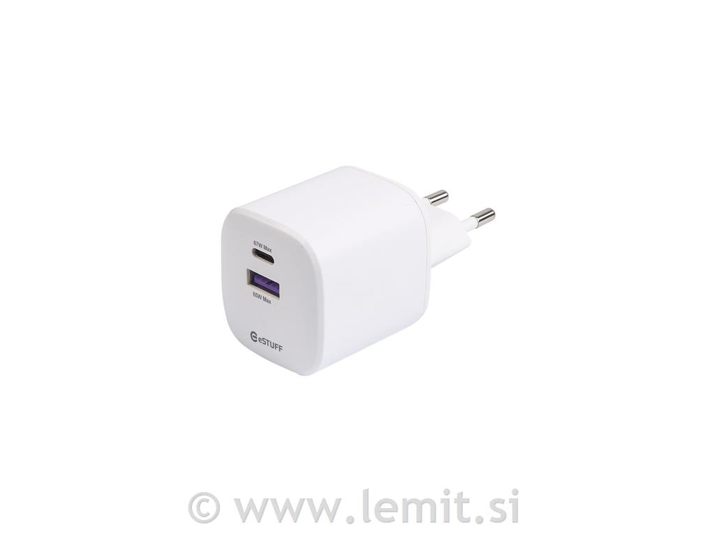 INFINITE polnilnik USB-C, USB-A 67W