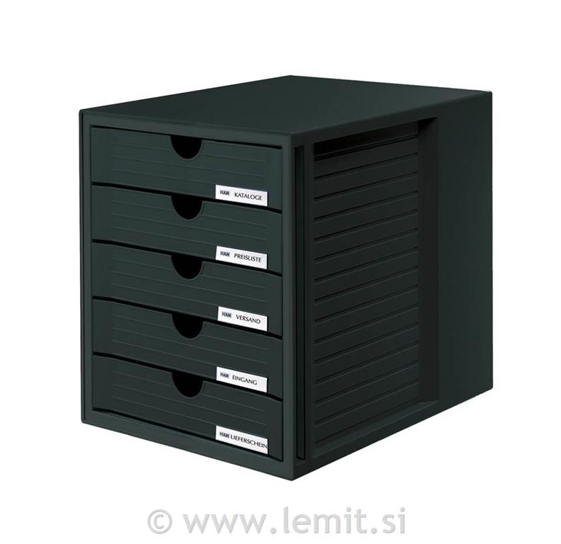 Predalnik SYSTEM BOX zaprt, črn