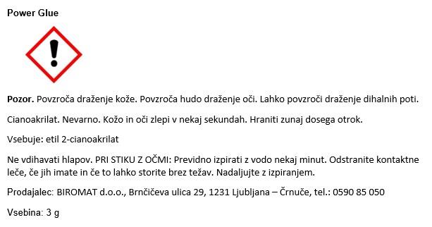 Lepilo sekundno, 3g