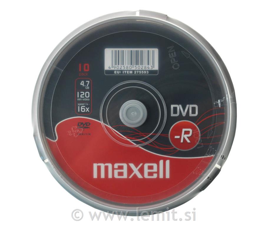 DVD-R 4,7GB 16X 10 na osi