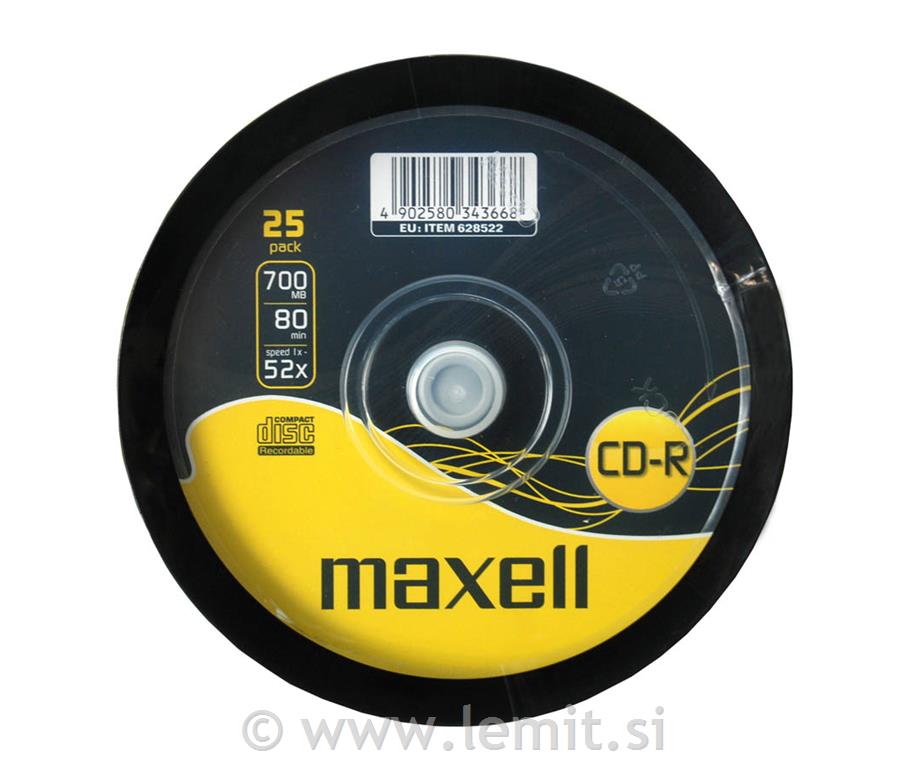CD-R 700MB 52X 25 na osi