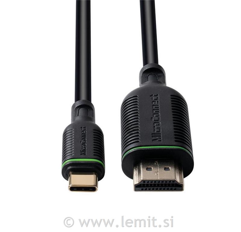 MicroConnet Kabel USB C-HDMI 2.0
