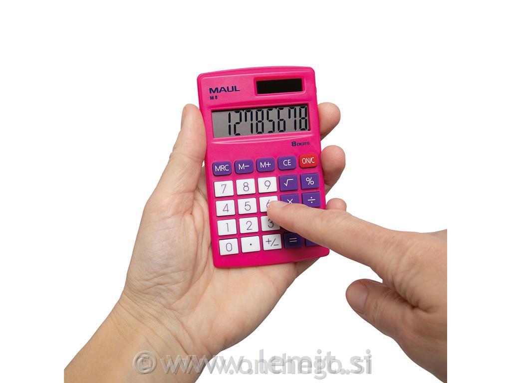 Žepni kalkulator M 8 roza