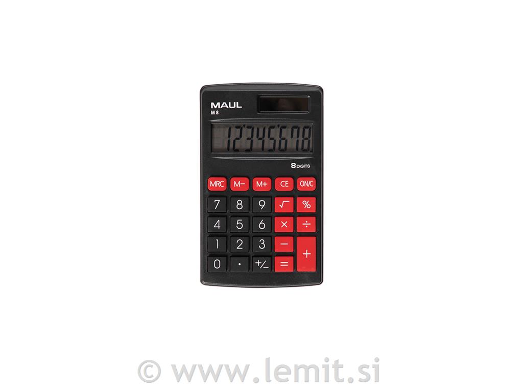 Žepni kalkulator M 8 črn