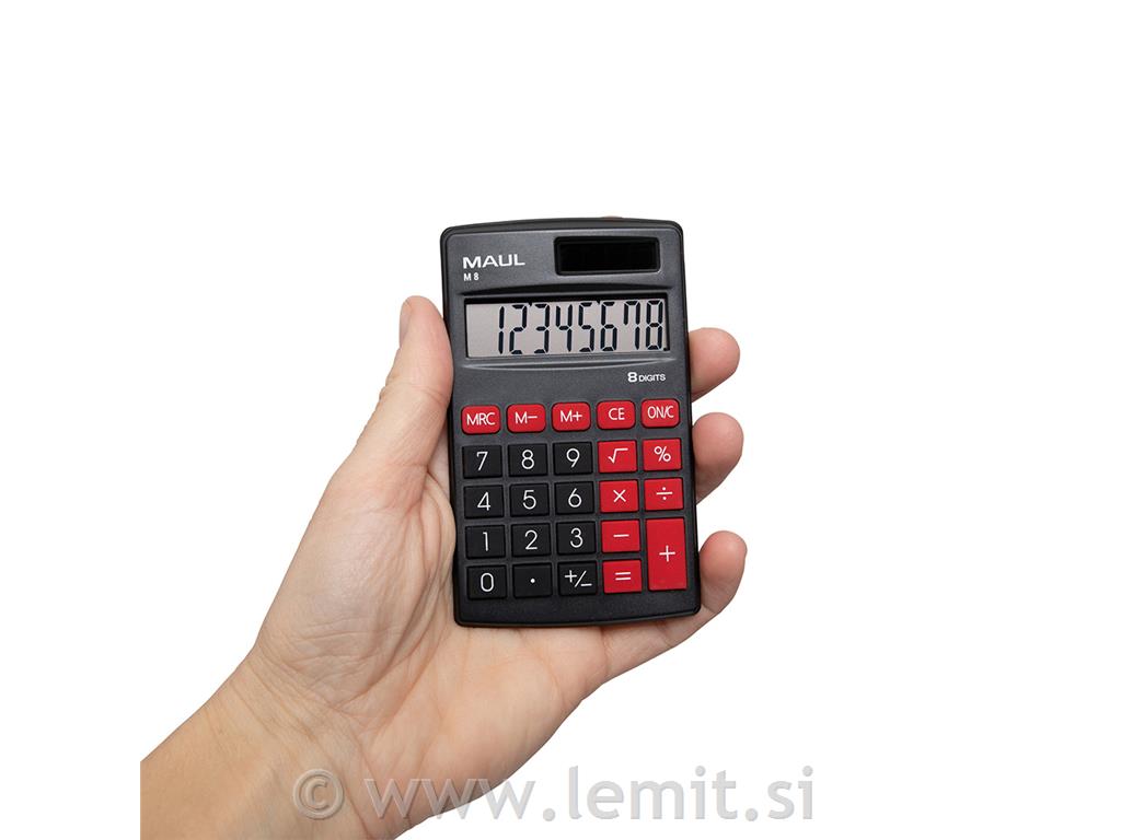 Žepni kalkulator M 8 črn