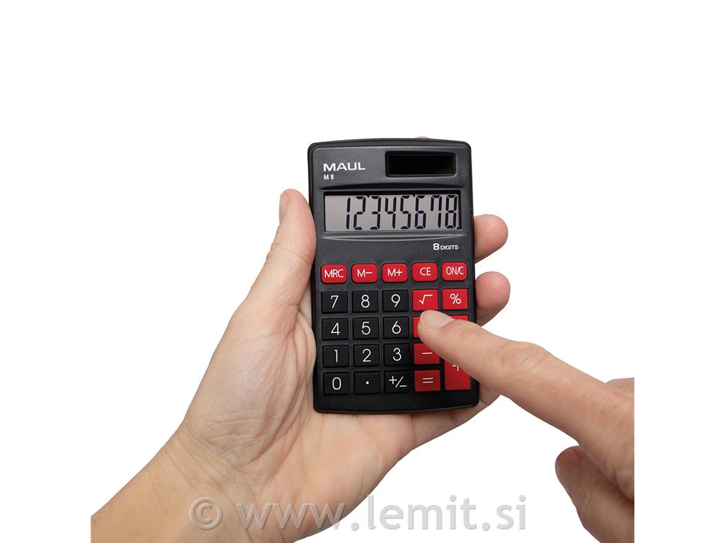 Žepni kalkulator M 8 črn