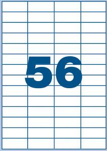 Bele nalepke 52,5 x 21,2, 56/stran