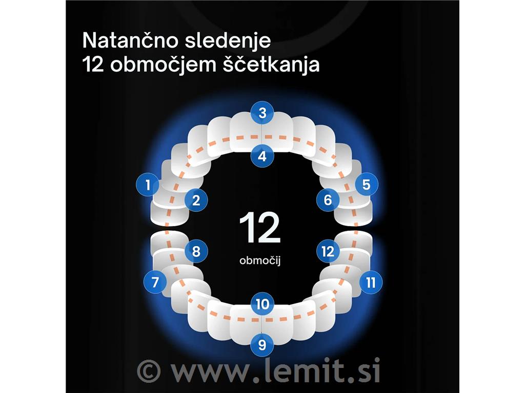 Električna zobna ščetka X Pro 20 Set črn