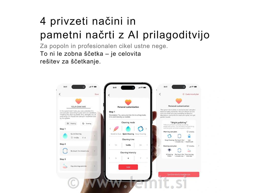 Električna zobna ščetka X Pro 20 Set črn