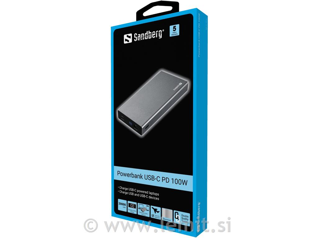 Sandberg Baterija Powerbank USB-A, USB-C