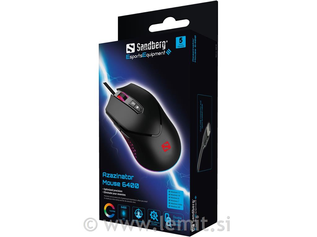 Sandberg Miška Azazinator 6400, žična