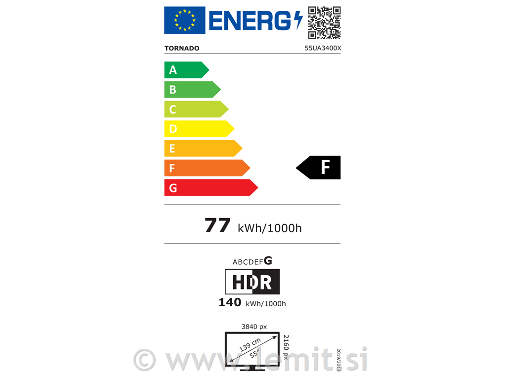 Tornado Smart TV 55” 4K, Google TV