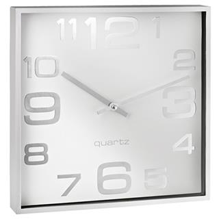 Stenska ura, kvadratna, bela