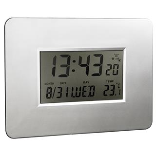 Stenska ura LCD, datum, temperatura