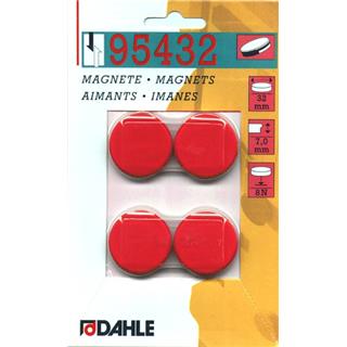 Dahle Magnet y32mm rdeč 4 kos