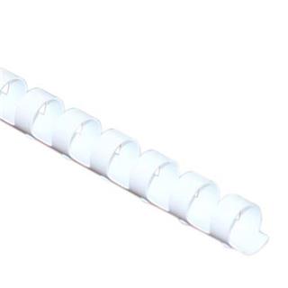 Spirale PVC 6 mm, bele, 100 kos